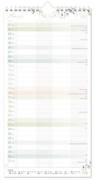 Produktbild: Familienplaner 26/27 Kompakt [Blattgold] 4-spaltig 17 Monate