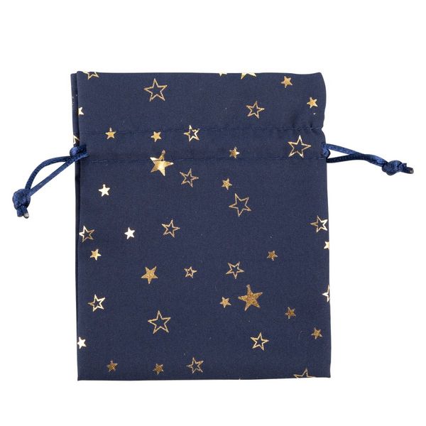 Produktbild: Idena Stoffs&auml;ckchen Weihnachten blau/Stern 10x13cm