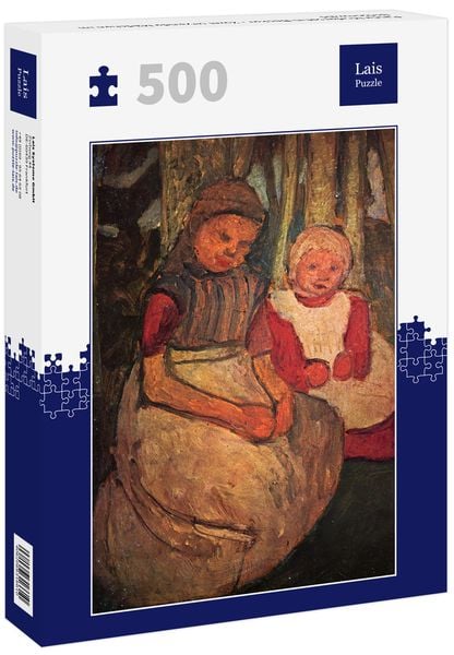 Lais Puzzle Paula Modersohn-Becker - Zwei sitzende Mädchen im Birkenwald 500 Teile