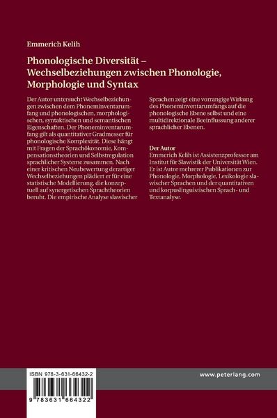 Produktbild: Phonologische Diversit&auml;t - Wechselbeziehungen zwischen Phonologie, Morphologie und Syntax