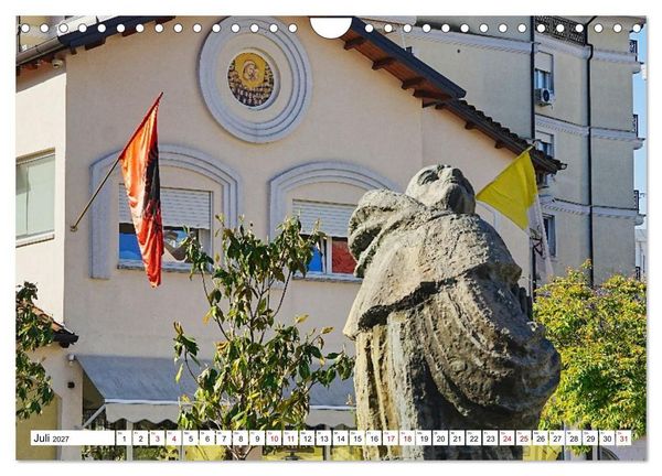 Produktbild: Katholische und orthodoxe Kirchen in Tirana und Shkodra, Albanien (Wandkalender 2027 DIN A4 quer), CALVENDO Monatskalender