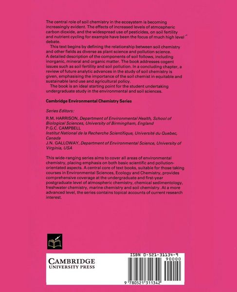 Produktbild: Soil Chemistry and Its Applications