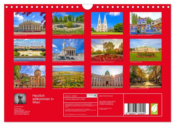 Produktbild: Herzlich willkommen in Wien (Wandkalender 2026 DIN A4 quer), CALVENDO Monatskalender