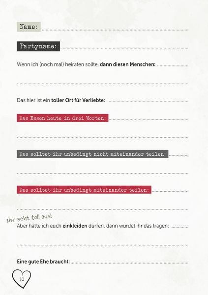 Produktbild: Let's Party: Hochzeit! Ausf&uuml;llbuch f&uuml;r Hochzeitsg&auml;ste