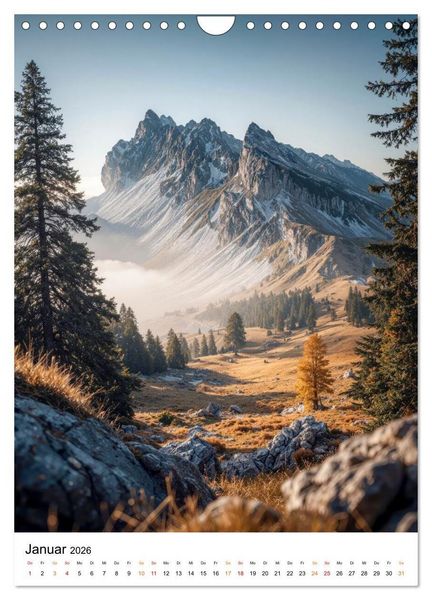 Produktbild: Bergwelten - Berge T&auml;ler Augenblicke (Wandkalender 2026 DIN A4 hoch), CALVENDO Monatskalender