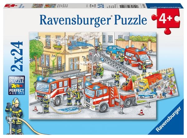 Puzzle Ravensburger Helden im Einsatz 2 X 24 Teile