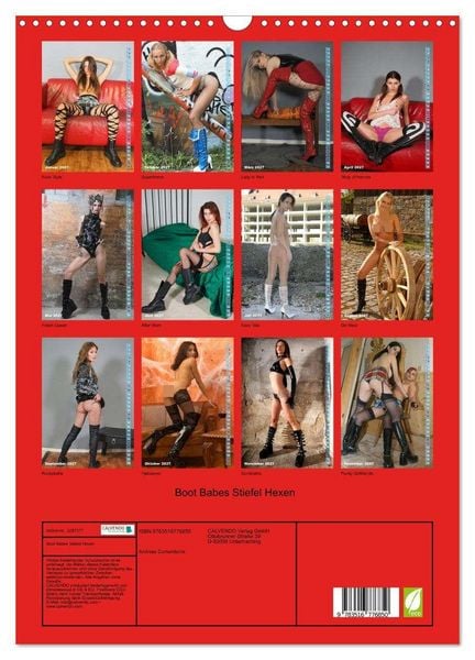 Produktbild: Boot Babes Stiefel Hexen (Wandkalender 2027 DIN A3 hoch), CALVENDO Monatskalender