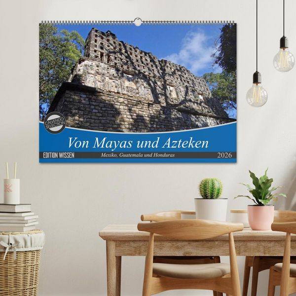 Produktbild: Von Mayas und Azteken - Mexiko, Guatemala und Honduras (Wandkalender 2026 DIN A2 quer), CALVENDO Monatskalender