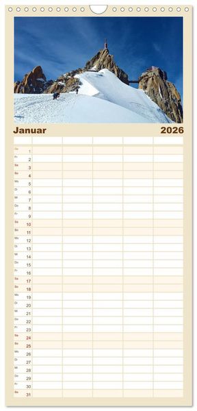 Produktbild: Familienplaner 2026 - Gipfelabenteuer - wenn der Berg ruft mit 5 Spalten (Wandkalender, 21 x 45 cm) CALVENDO