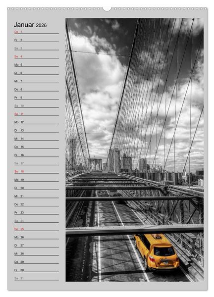 Produktbild: New York Colorkey (hochwertiger Premium Wandkalender 2026 DIN A2 hoch), Kunstdruck in Hochglanz