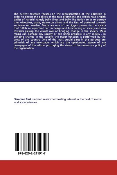 Produktbild: Content Analysis of the Editorials in the Daily Times and Daily Nation