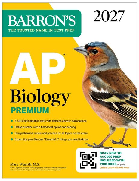 Produktbild: AP Biology Premium, 2027: Prep Book with 6 Practice Tests + Comprehensive Review + Online Practice (Barron's AP Prep)