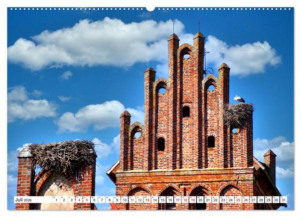 Produktbild: Die Kirche von M&uuml;hlhausen - Ein architektonisches Kleinod in Ostpreu&szlig;en (hochwertiger Premium Wandkalender 2026 DIN A2 quer), Kunstdruck in Hochglanz