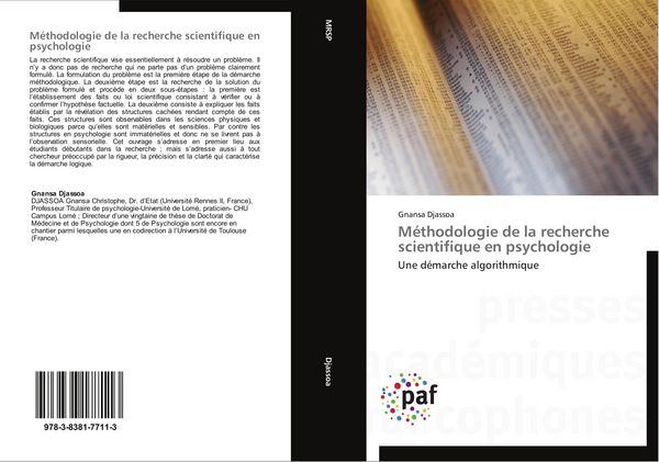 Produktbild: M&eacute;thodologie de la recherche scientifique en psychologie