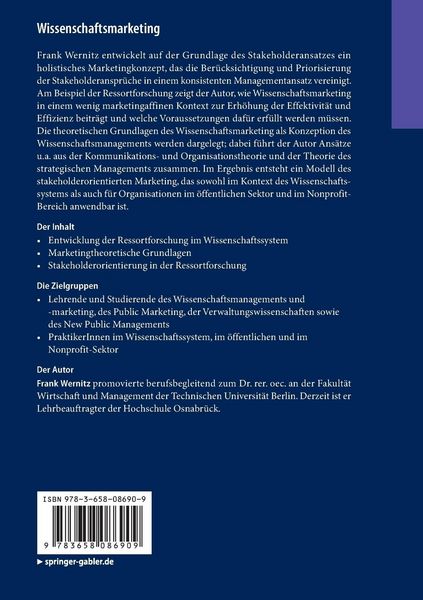 Produktbild: Wissenschaftsmarketing