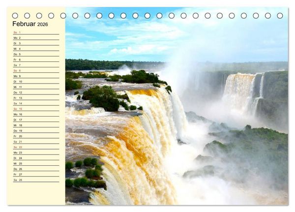 Produktbild: Brasilien. Faszinierend und gro&szlig; wie ein Kontinent (Tischkalender 2026 DIN A5 quer), CALVENDO Monatskalender