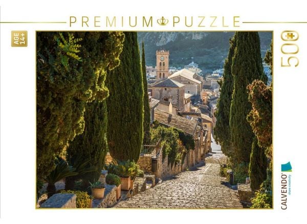CALVENDO Puzzle Kreuzweg zum Kalvarienberg in Pollenca auf Mallorca | 500 Teile Lege-Größe 48 × 36 cm Foto-Puzzle für Erwachsene