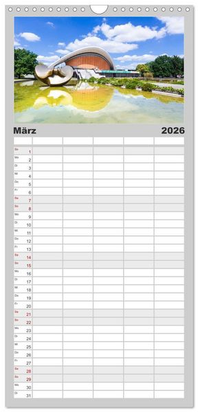 Produktbild: Familienplaner 2026 - SOMMER IN BERLIN mit 5 Spalten (Wandkalender, 21 x 45 cm) CALVENDO