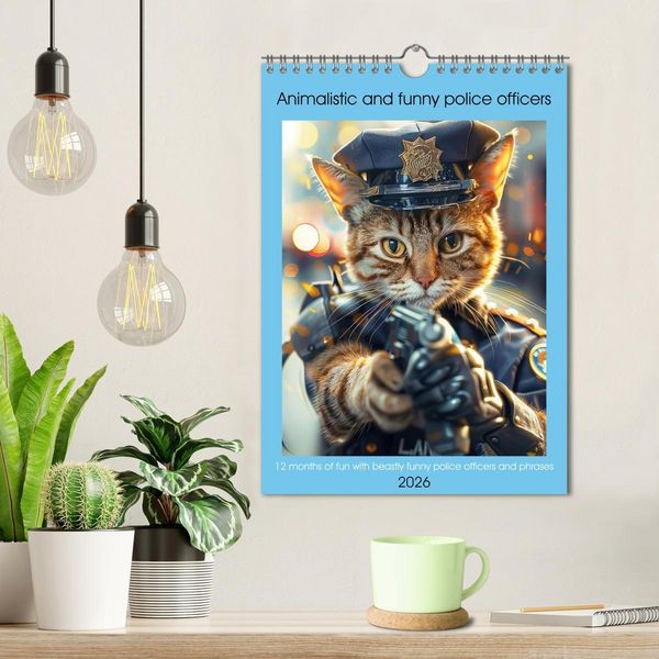 Produktbild: Animalistic and funny police officers (Wall Calendar 2026 DIN A4 portrait), CALVENDO 12 Month Wall Calendar