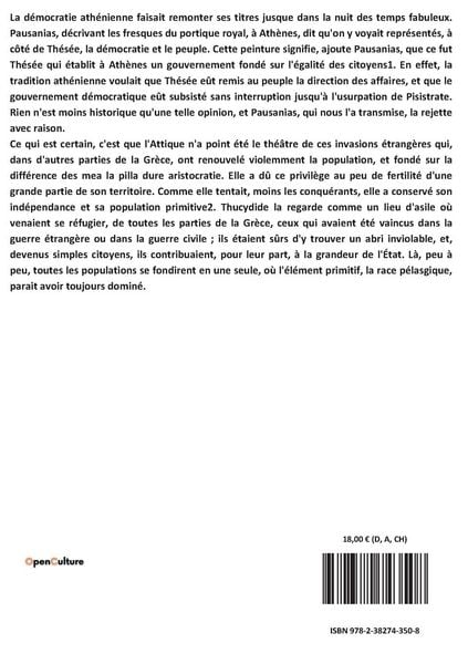 Produktbild: Histoire de la D&eacute;mocratie Ath&eacute;nienne