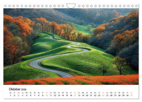 Produktbild: Stra&szlig;en und Wege (Wandkalender 2026 DIN A4 quer), CALVENDO Monatskalender
