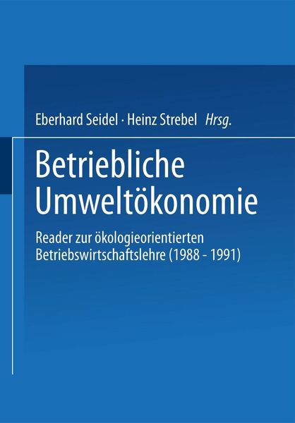Produktbild: Betriebliche Umwelt&ouml;konomie