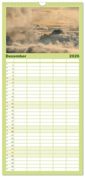 Produktbild: Familienplaner 2026 - Im Allg&auml;u bei Oberstdorf mit 5 Spalten (Wandkalender, 21 x 45 cm) CALVENDO