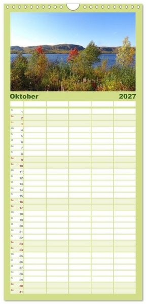 Produktbild: Familienplaner 2027 - Impressionen von Norwegen entlang der Hurtigruten mit 5 Spalten (Wandkalender, 21 x 45 cm) CALVENDO