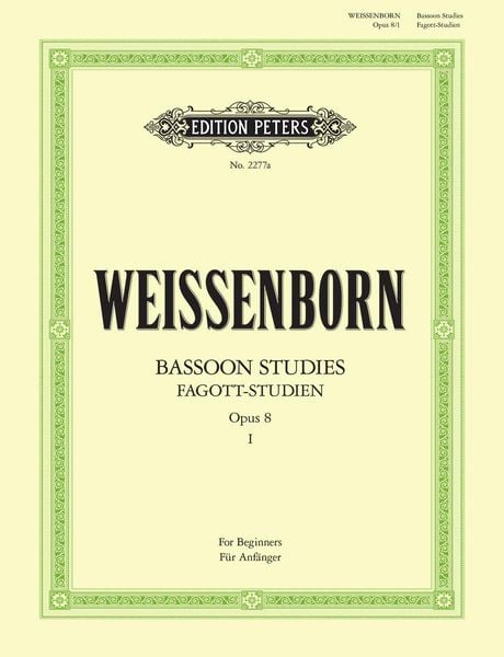 Fagott-Studien, Heft 1: Für Anfänger op. 8