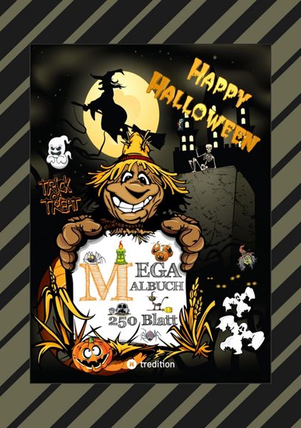 Produktbild: Xxl Mega Malbuch - Halloween - 250 Tolle Motive - Geister - Hexen - Monster - Vampire - Zombies - K&uuml;rbise - Villen