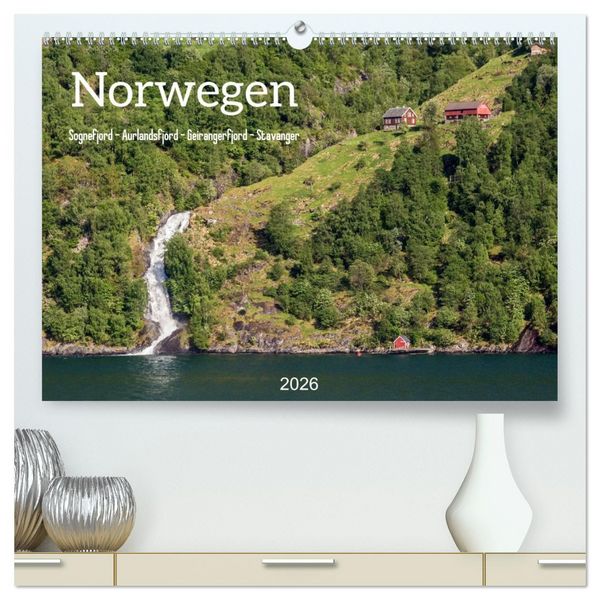 Produktbild: Norwegen. Sognefjord - Aurlandsfjord - Geirangerfjord - Stavanger (hochwertiger Premium Wandkalender 2026 DIN A2 quer), Kunstdruck in Hochglanz