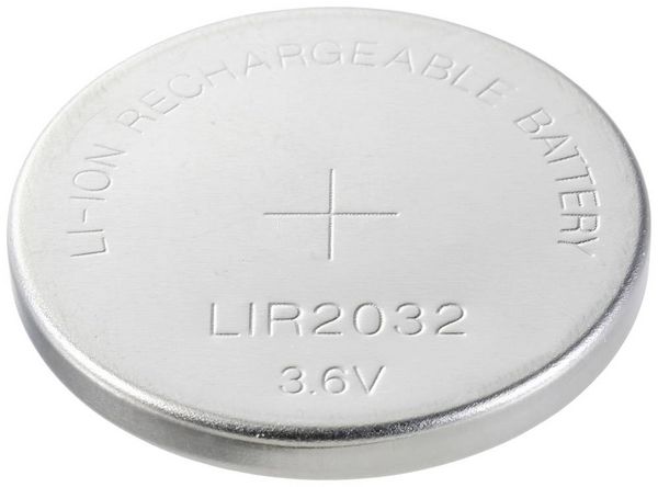 Produktbild: VOLTCRAFT LIR2032 Knopfzellen-Akku LIR2032 Lithium 45 mAh 3.6V 1St.