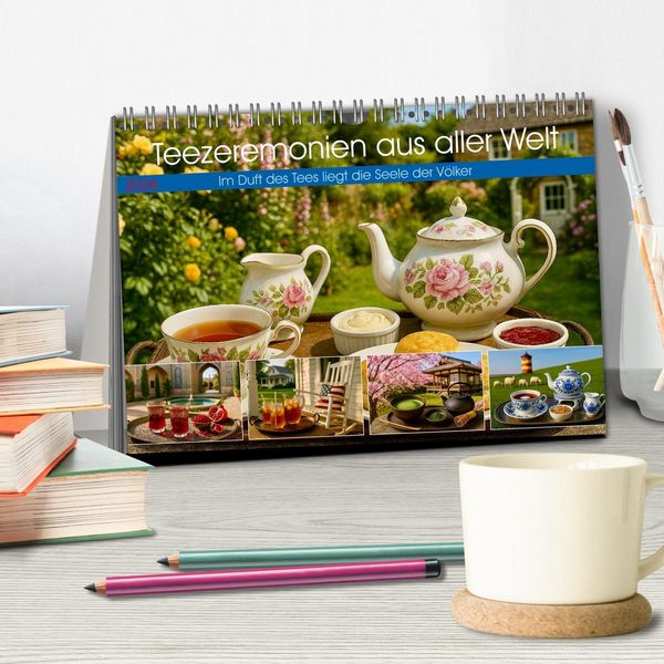 Produktbild: Teezeremonien aus aller Welt (Tischkalender 2026 DIN A5 quer), CALVENDO Monatskalender