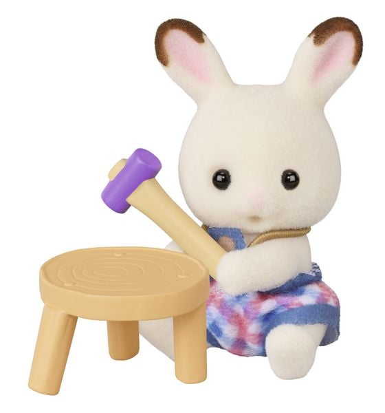Produktbild: Sylvanian Families 5823 - Baustelle, Sammelfigur Baby Builders Series, 1 St&uuml;ck sortiert