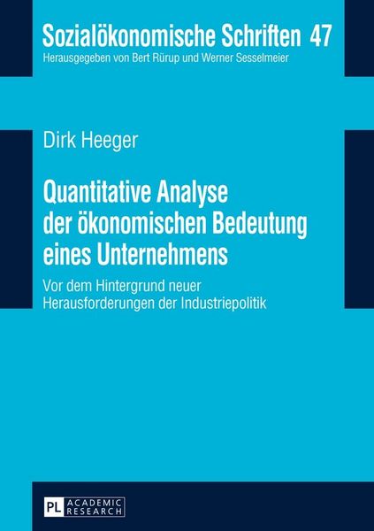 Produktbild: Quantitative Analyse der &ouml;konomischen Bedeutung eines Unternehmens