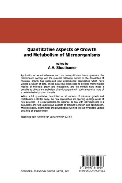 Produktbild: Quantitative Aspects of Growth and Metabolism of Microorganisms