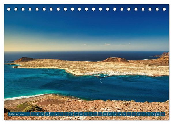 Produktbild: Idyllische Vulkaninsel Lanzarote (Tischkalender 2026 DIN A5 quer), CALVENDO Monatskalender