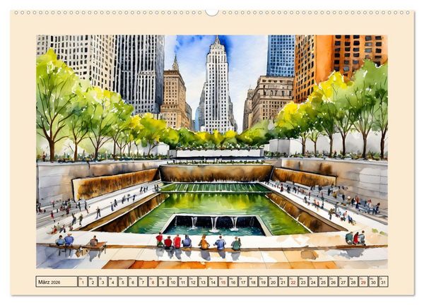 Produktbild: Sightseeing New York (Wandkalender 2026 DIN A2 quer), CALVENDO Monatskalender