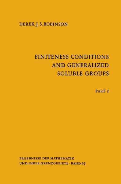 Produktbild: Finiteness Conditions and Generalized Soluble Groups