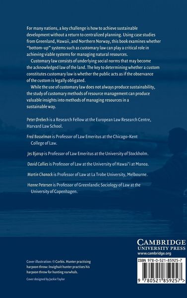 Produktbild: The Role of Customary Law in Sustainable Development