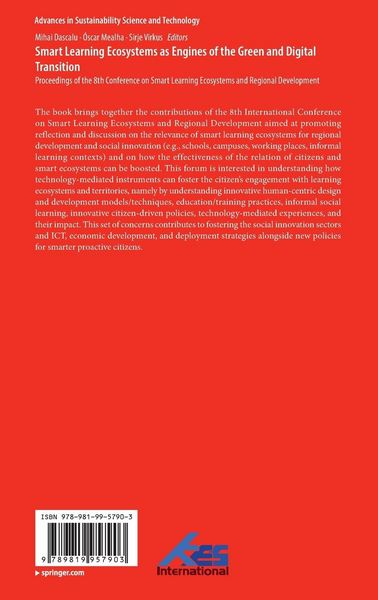 Produktbild: Smart Learning Ecosystems as Engines of the Green and Digital Transition