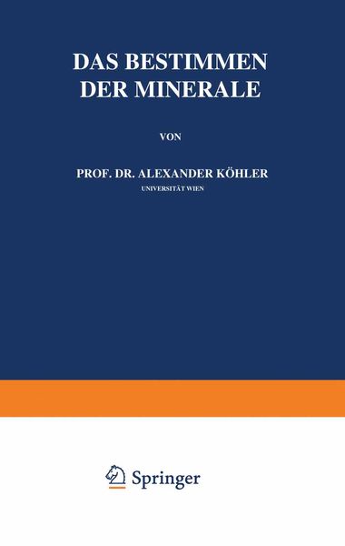 Produktbild: Das Bestimmen der Minerale