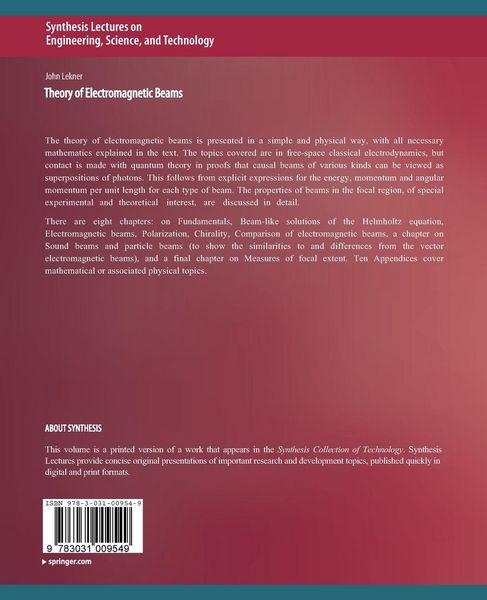 Produktbild: Theory of Electromagnetic Beams