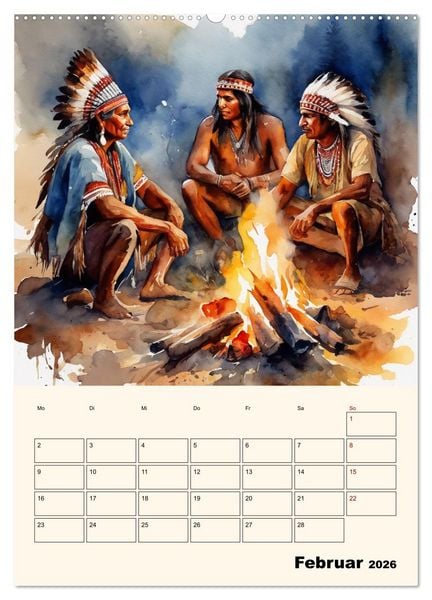 Produktbild: Indianische Kultur (hochwertiger Premium Wandkalender 2026 DIN A2 hoch), Kunstdruck in Hochglanz