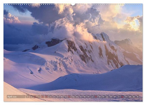 Produktbild: Monte Rosa (hochwertiger Premium Wandkalender 2026 DIN A2 quer), Kunstdruck in Hochglanz