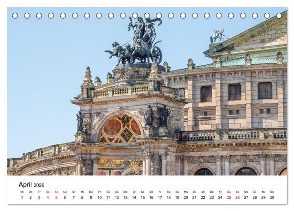 Produktbild: Dresden, Atmosph&auml;re der Altstadt (Tischkalender 2026 DIN A5 quer), CALVENDO Monatskalender