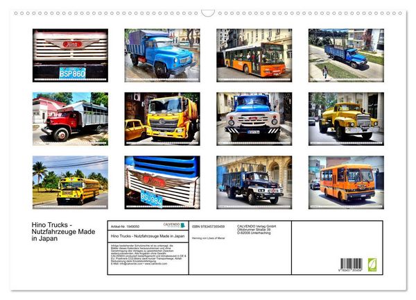 Produktbild: Hino Trucks - Nutzfahrzeuge Made in Japan (Wandkalender 2026 DIN A2 quer), CALVENDO Monatskalender