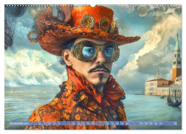 Produktbild: Pr&auml;chtiger venezianischer Stil - Mit surrealer Note (Wandkalender 2026 DIN A2 quer), CALVENDO Monatskalender