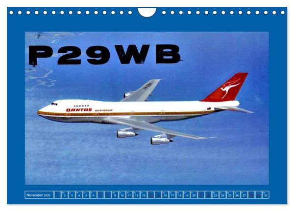 Produktbild: &Uuml;ber den Wolken - Flugzeuge des 20. Jahrhunderts auf Amateurfunkkarten (Wandkalender 2026 DIN A4 quer), CALVENDO Monatskalender