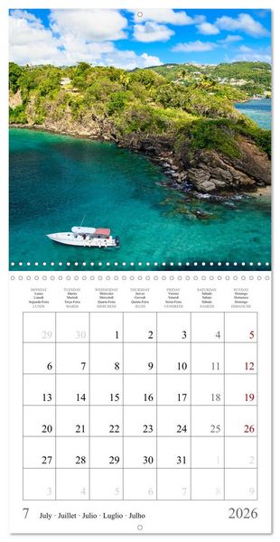 Produktbild: Dream destinations in the Caribbean (Wall Calendar 2026 12 &times; 12 Inch) CALVENDO 12 Month Wall Calendar